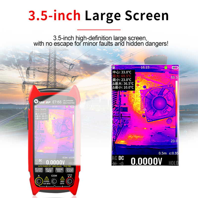 كاميرا حرارية صناعية TOOLTOP E - مراجعة Handheld Thermal Camera 256X192 وسعره