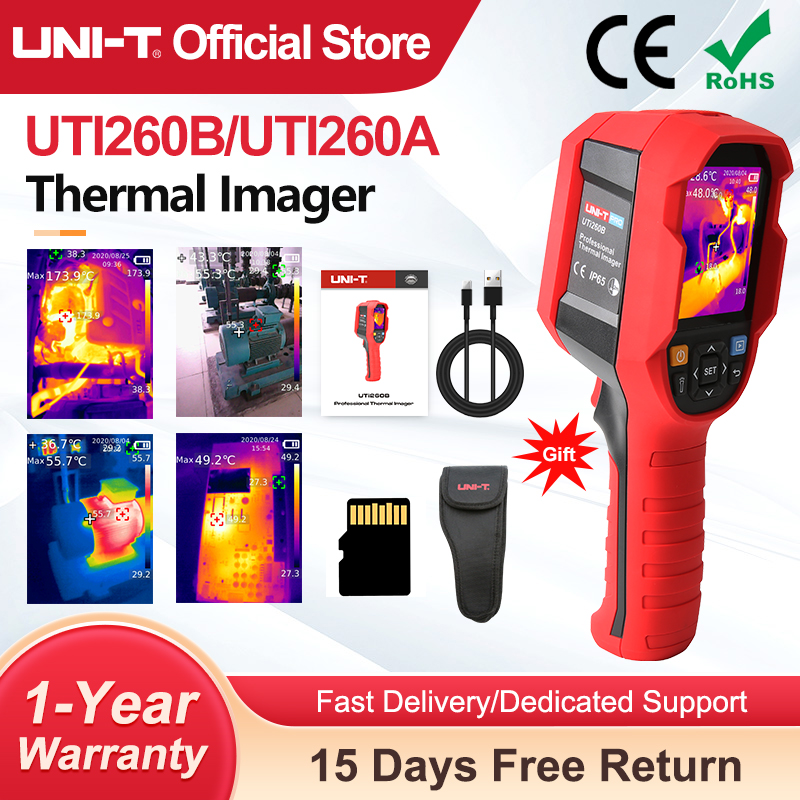 UNI-T UTI260B UTI260A كاميرا ا - مراجعة Handheld Thermal Camera 256X192 وسعره