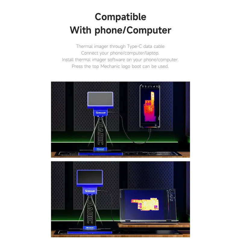 كاميرا تصوير حراري IScout بدقة - مراجعة Thermal Camera Pcb Repair 256X192 وسعره