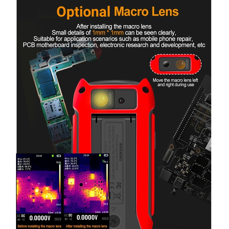 TOOLTOP ET15S 256x192 عدسة ماك - مراجعة Handheld Thermal Camera 256X192 وسعره