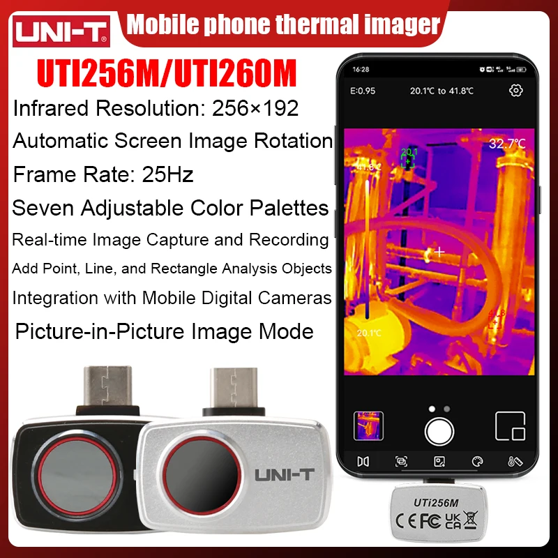 كاميرا حرارية UNI-T للهاتف UTI - مراجعة Thermal Camera Pcb Repair 256X192 وسعره