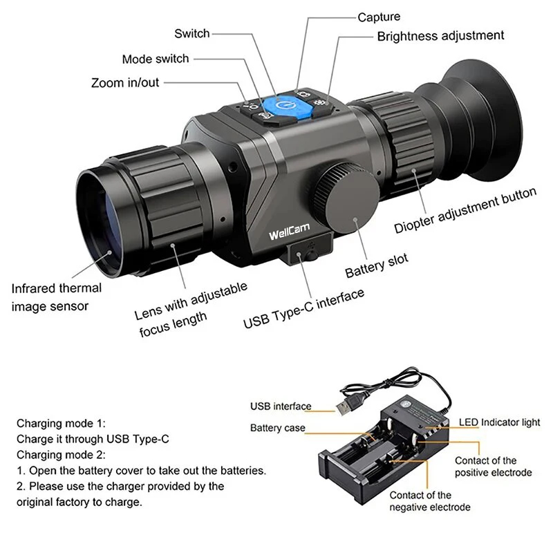 منظار حراري للصيد بمدى 1600 مت - مراجعة Thermal Night Vision Monocular وسعره