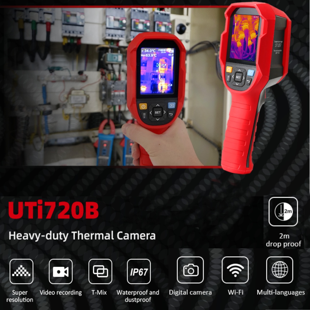 UNI-T UTi720B كاميرا حرارية صن - مراجعة Thermal Camera Pcb Repair 256X192 وسعره