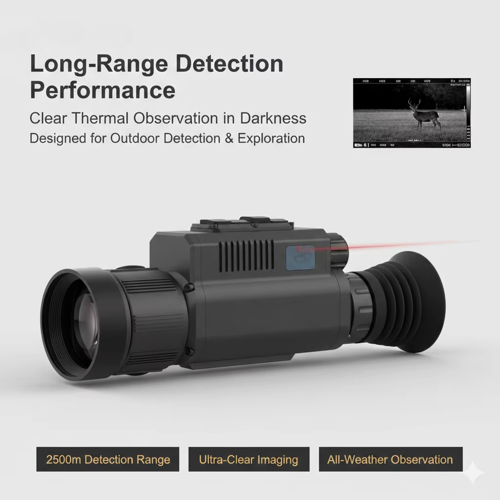 منظار حراري بدقة 640×512 مع مق - مراجعة Thermal Monocular Laser Rangefinder وسعره