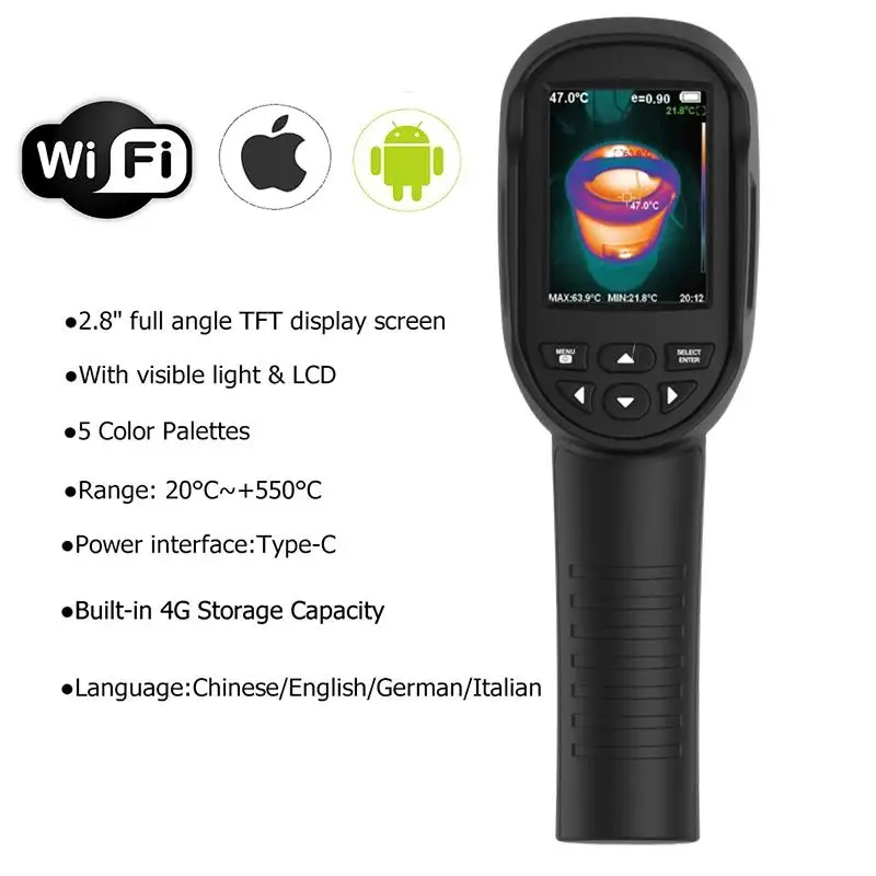 كاميرا حرارية محمولة باليد HT- - مراجعة Handheld Thermal Camera 256X192 وسعره