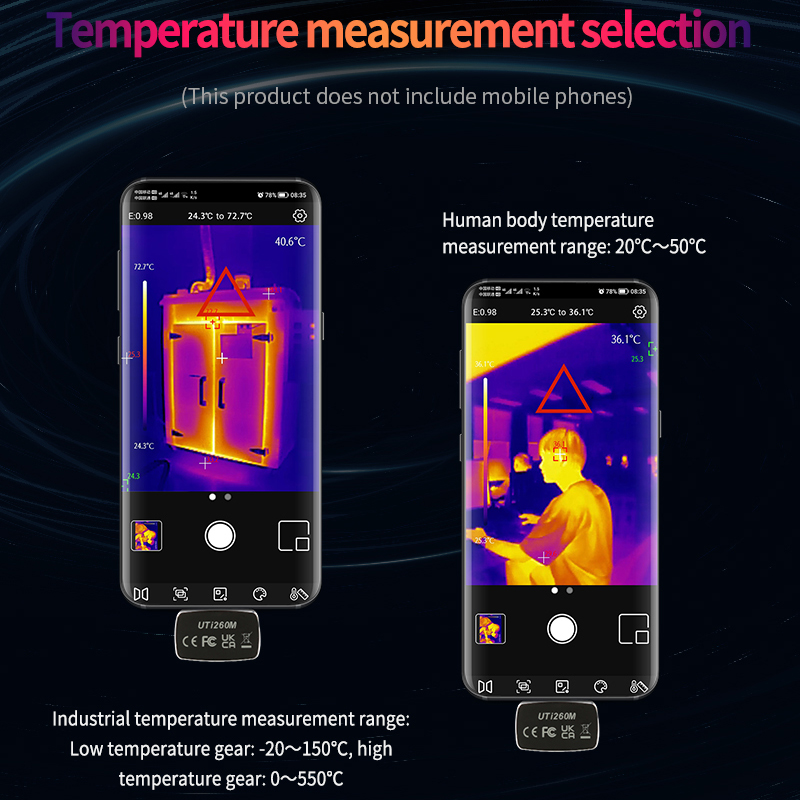 UNI-T كاميرا حرارية للهاتف UTI - مراجعة Thermal Camera Pcb Repair 256X192 وسعره