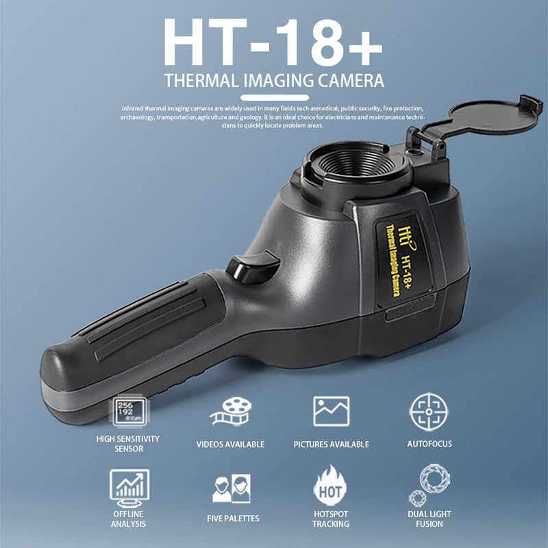 كاميرا حرارية محمولة HT-18 - د - مراجعة Handheld Thermal Camera 256X192 وسعره