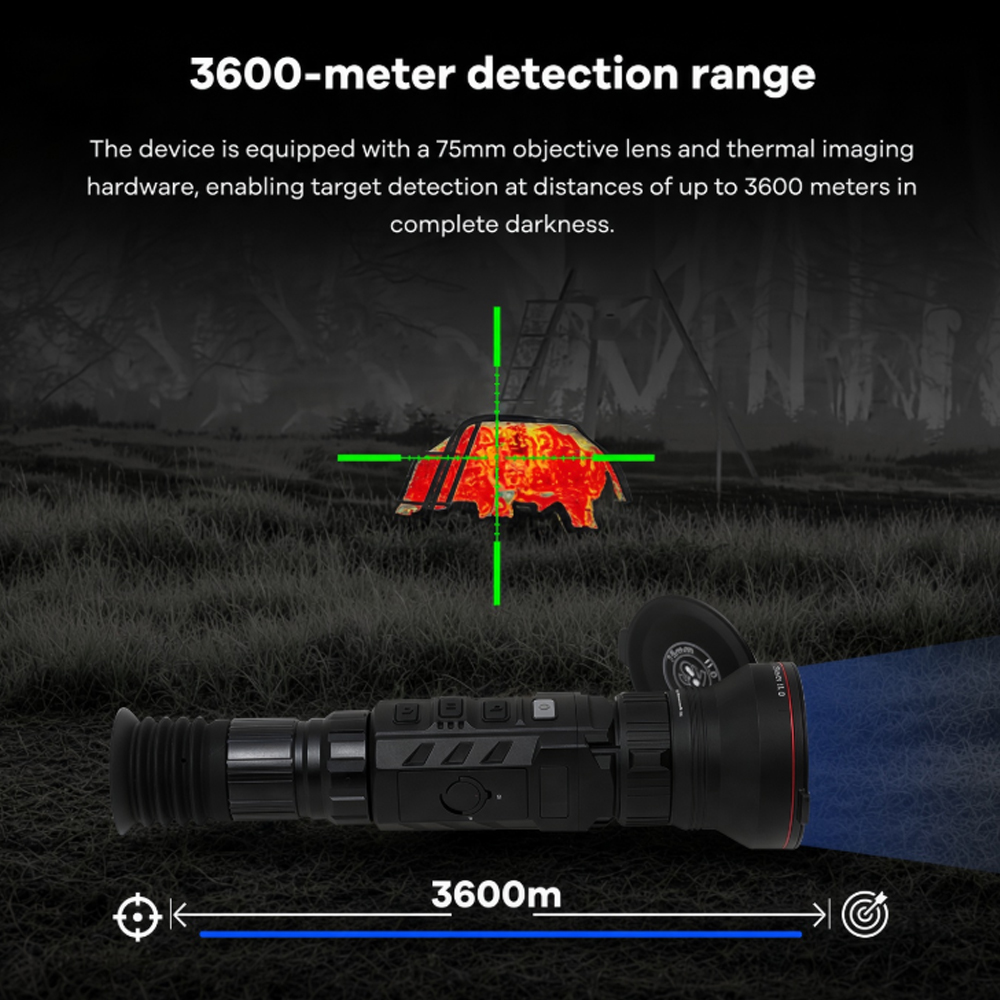 منظار حراري LONGOT RS75 مع محد - مراجعة Thermal Monocular Laser Rangefinder وسعره