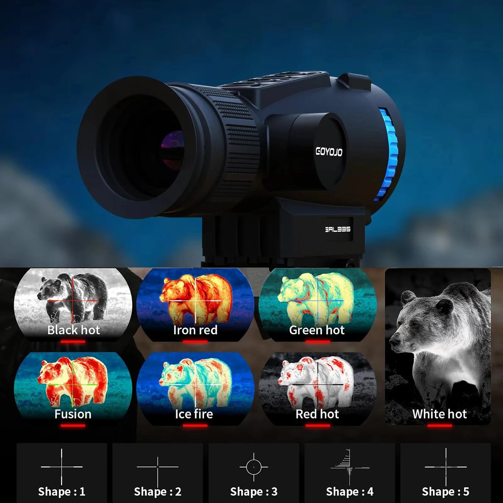 منظار تصوير حراري GOYOJO GRL63 - مراجعة Thermal Scope 640X512 Hunting وسعره