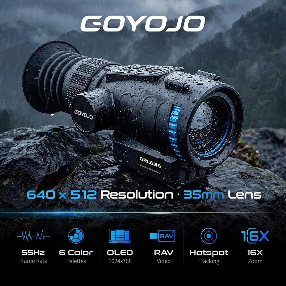 منظار تصوير حراري GOYOJO GRL63 - مراجعة Thermal Scope 640X512 Hunting وسعره
